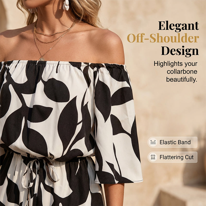 ⏳Limited-time 50% off⏰Women's Off Shoulder Shorts Jumpsuit