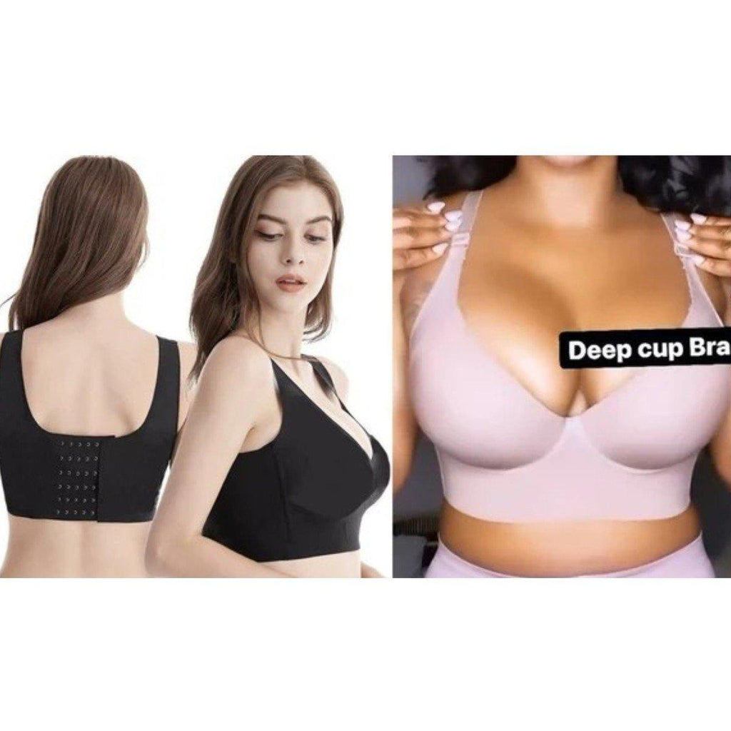 🥳2026 HOT SALE🥳💞30K+ SOLD!🔥Full-Coverage Deep Cup Bra 👙✨ – Smooths Back & Sides, High-Back Support, 5D Seamed Lift, Breathable Stretch, U-Shape Panel – Ultimate Shapewear Comfort