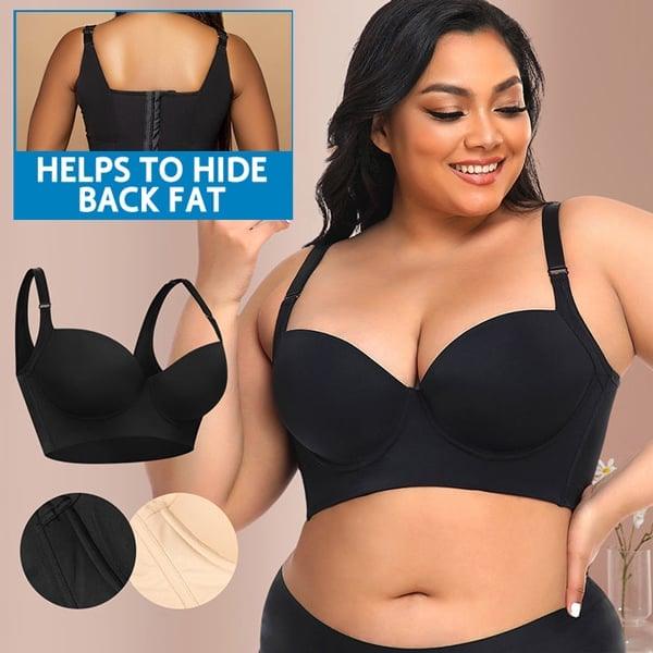 🥳2026 HOT SALE🥳💞30K+ SOLD!🔥Full-Coverage Deep Cup Bra 👙✨ – Smooths Back & Sides, High-Back Support, 5D Seamed Lift, Breathable Stretch, U-Shape Panel – Ultimate Shapewear Comfort
