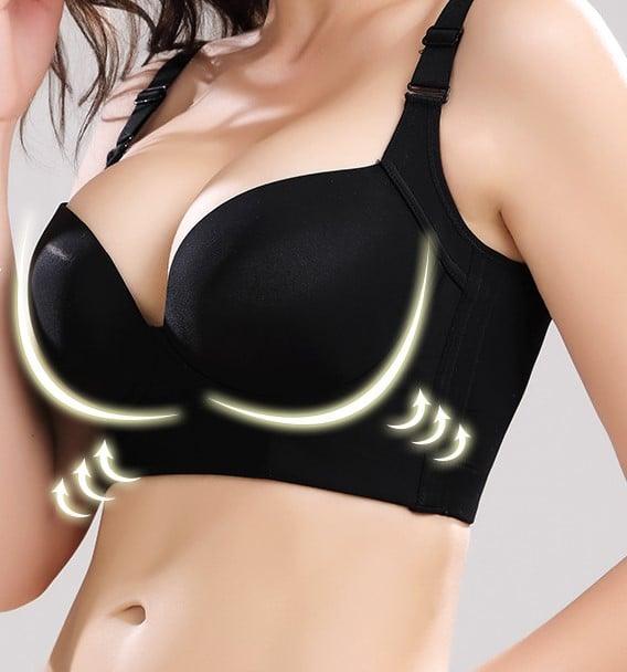 🥳2026 HOT SALE🥳💞30K+ SOLD!🔥Full-Coverage Deep Cup Bra 👙✨ – Smooths Back & Sides, High-Back Support, 5D Seamed Lift, Breathable Stretch, U-Shape Panel – Ultimate Shapewear Comfort