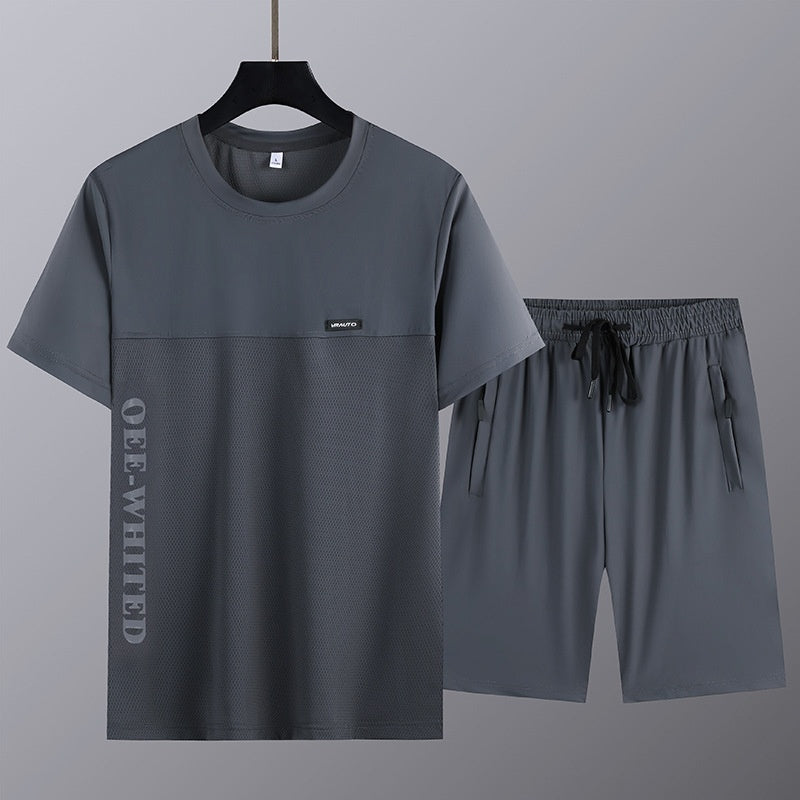 🔥🔥Limited Time Offer - Big Price ⏳ Men's Short Sleeve Top & Shorts 2-Piece Set