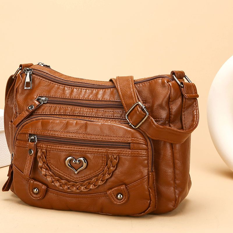 💐50% OFF! 🔥Women's Soft PU Crossbody Bag – Multiple Pockets for Perfect Organization 👜🔑【Limited Offer】