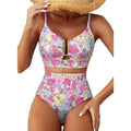 🌊High-Waisted V-Neck Bikini Set 👙✨ – Tummy Control, Criss-Cross Back, 6 Prints S-XL